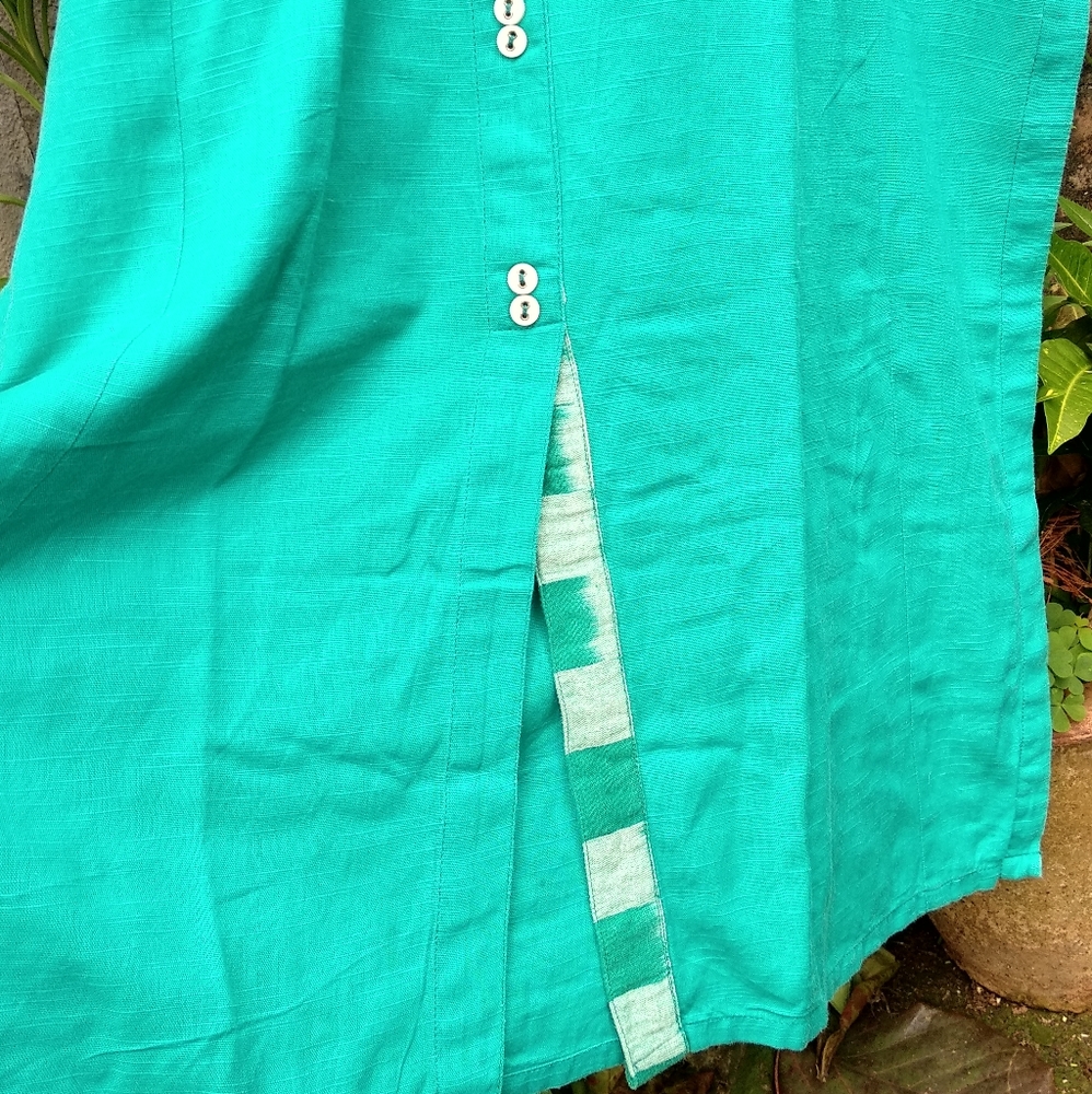L Turquoise Kurta - Picture 7 of 12